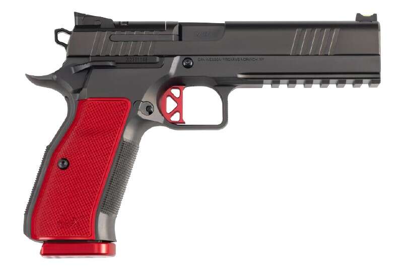 Handguns Dan Wesson DWX 9mm DW DWX 9MM 4.95" BLK/RED FOS OR 19RD • Model: DWX